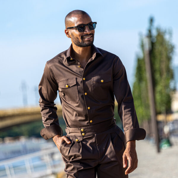 Simo bermuda - barna - Kép 1